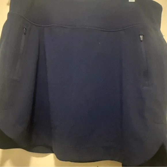 Athleta Women's 16" Fairway Golf Skort Skirt Navy Blue Tennis Athleisure XL - Picture 4 of 7